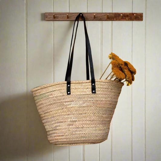 Valencia Black Handle Basket - Design Vintage