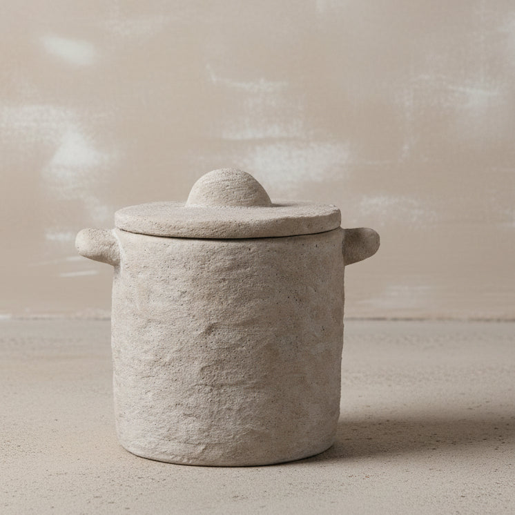 Stone Storage Jar - Design Vintage