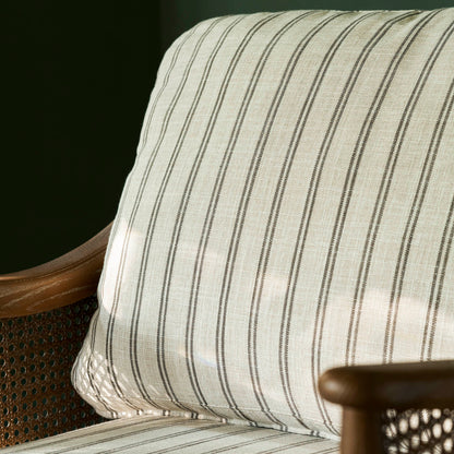 Natural Stripe Rattan Armchair - Design Vintage