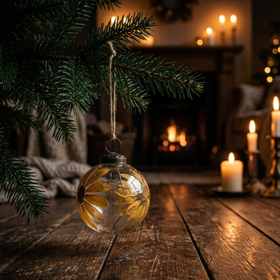 Ochre Botanical Bauble
