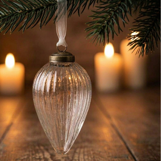 Ribbed Glass Pinecone