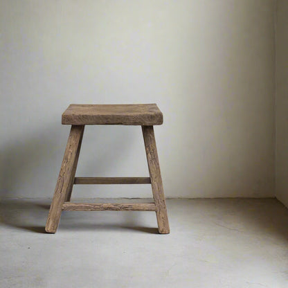 Vintage Elm Side Table 'Jack' - Design Vintage