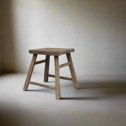 Vintage Elm Side Table 'Jack' - Design Vintage