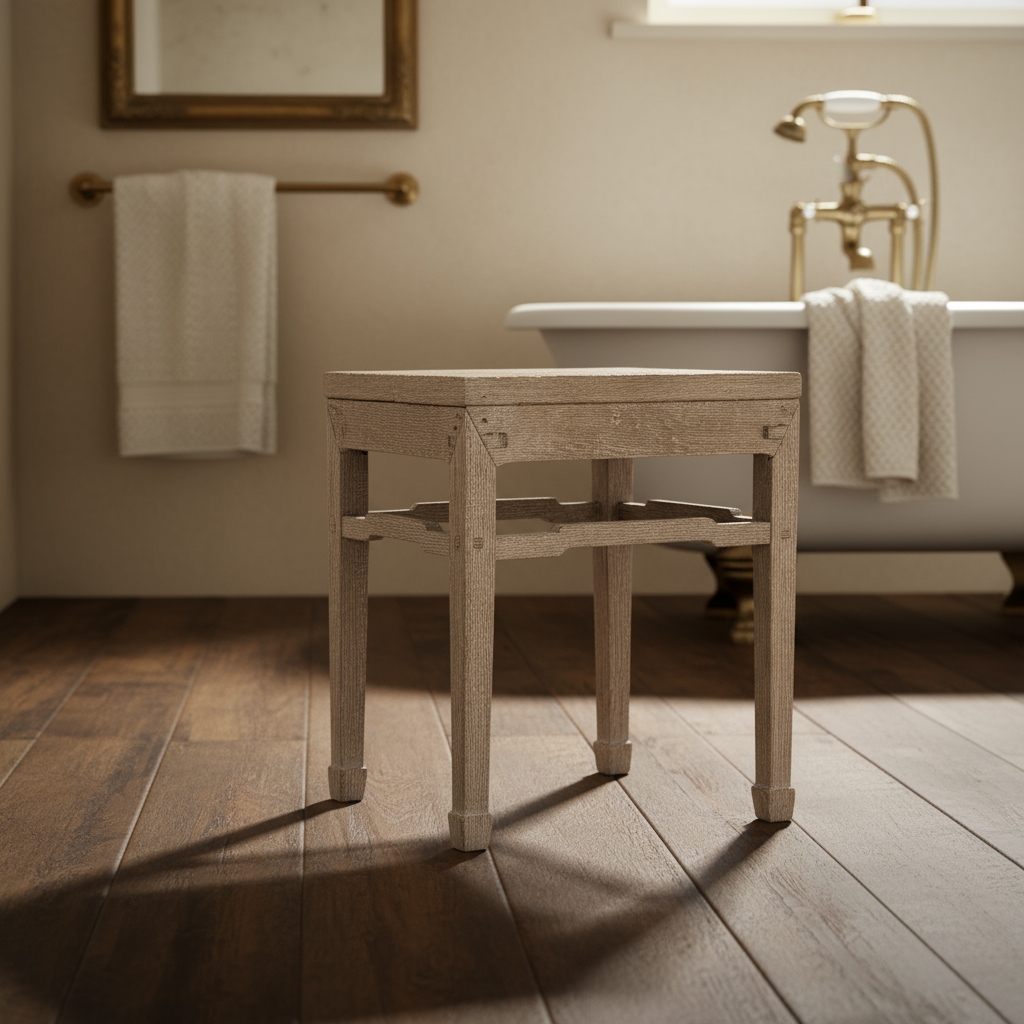 Vintage Elm Side Table 'Adi' - Design Vintage