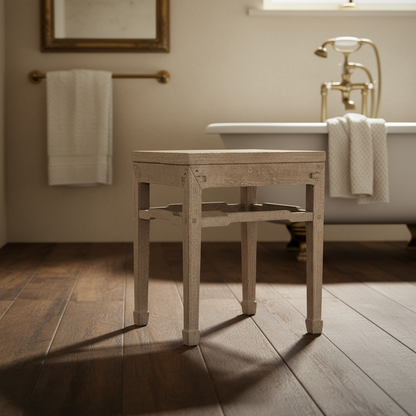 Vintage Elm Side Table 'Adi' - Design Vintage