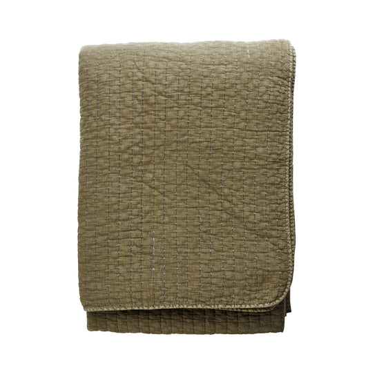Olive Quilted Bed Cover