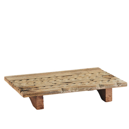 Recycled Wood Pedestal Tray