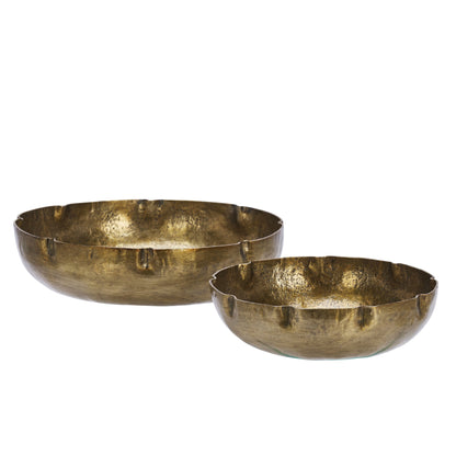Set of 2 Hammered Bowls