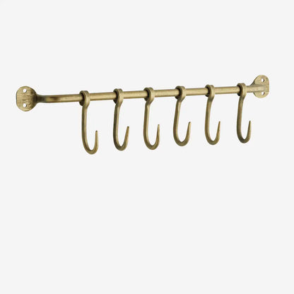 Hand Forged Brass Hook Rail