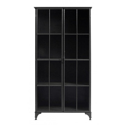 Black Iron Double Cabinet - Design Vintage