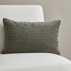 Olive Quilted Cushion