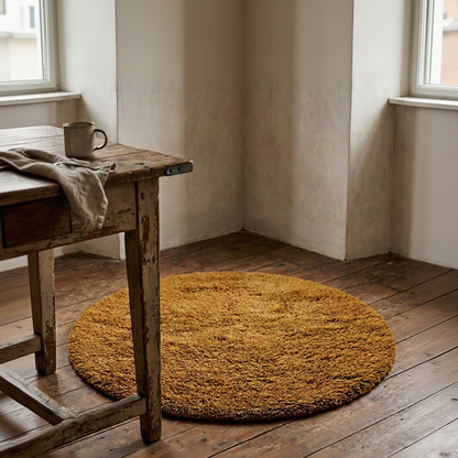 Ochre Hand Tufted Wool Rug - Design Vintage