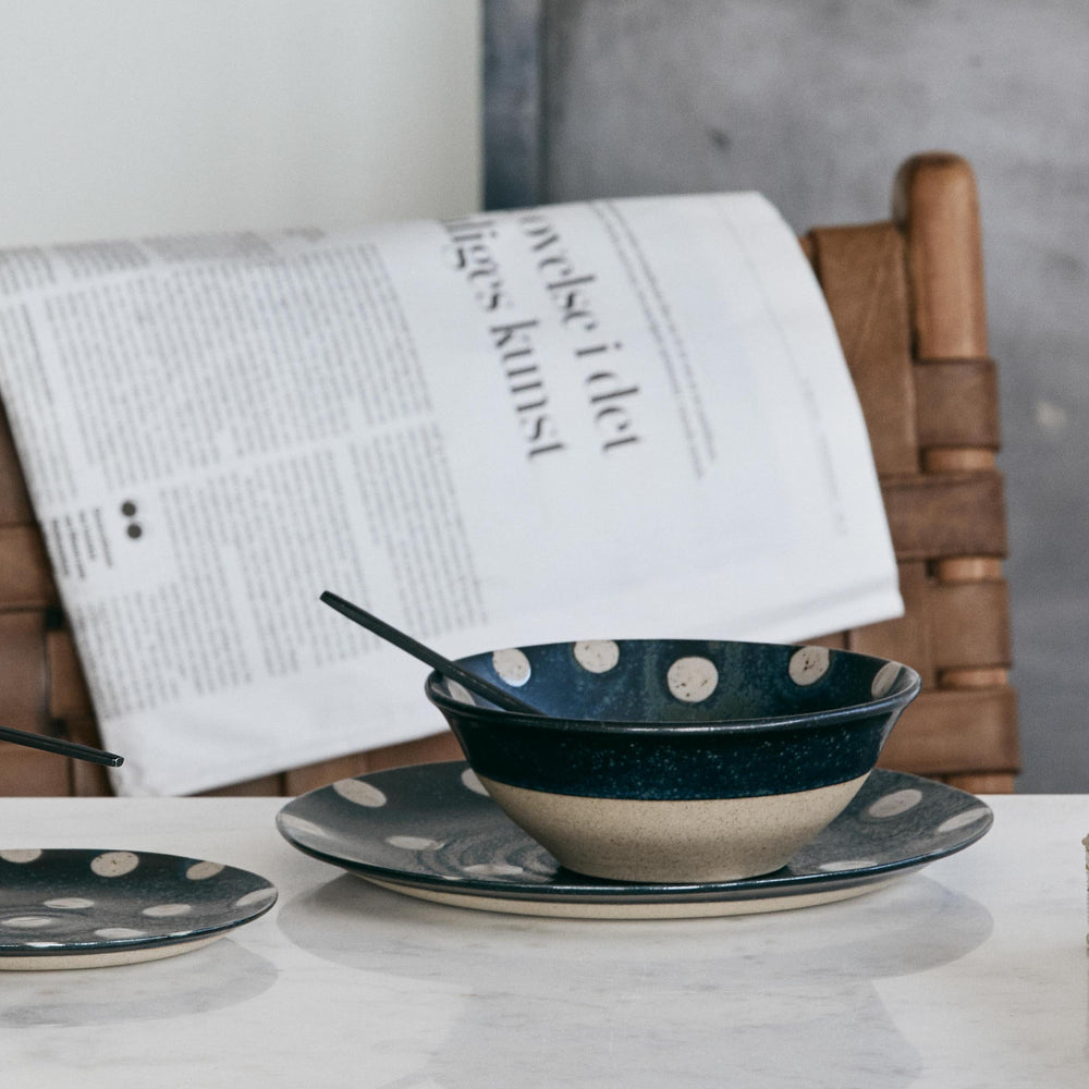 Navy Dot Bowl