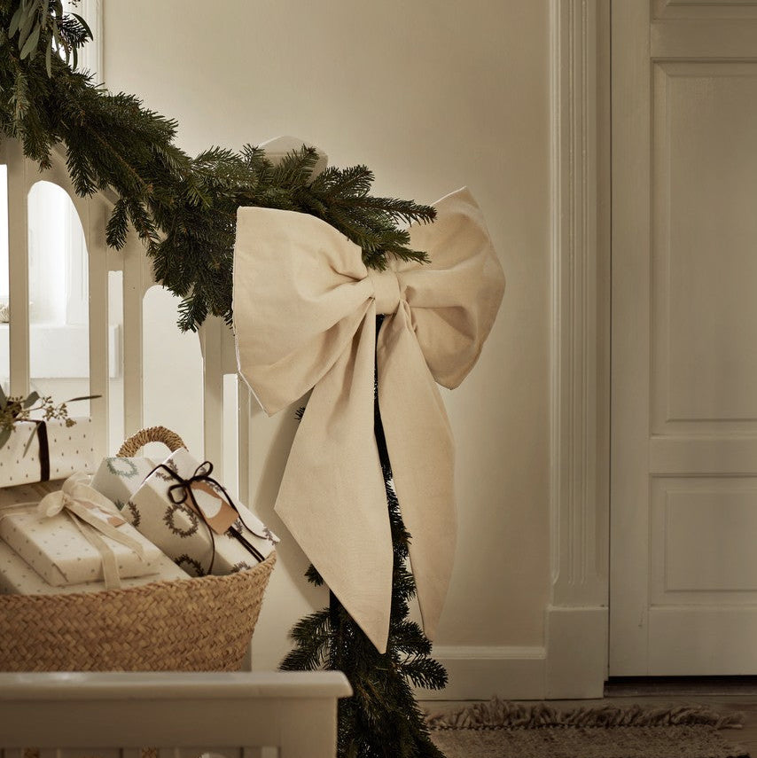 XL Cream Decorative Bow