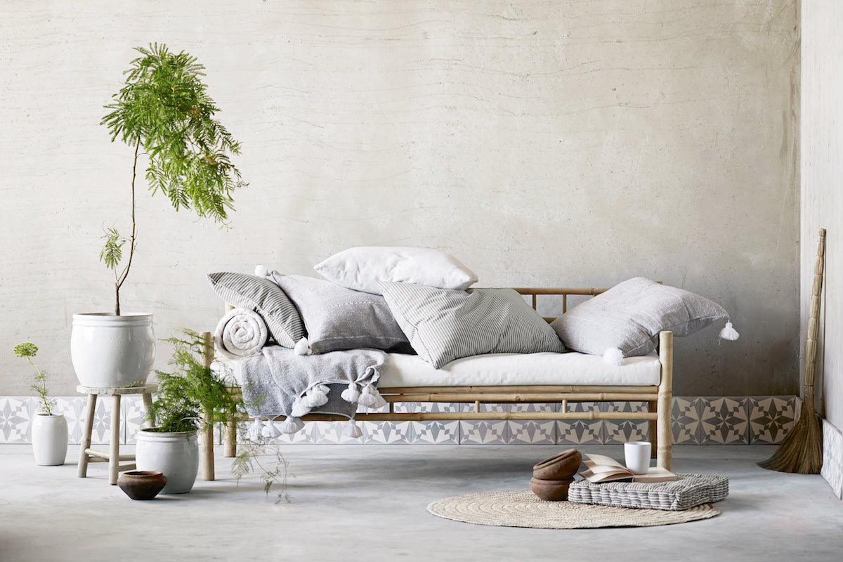 Ella Bamboo Sofa With Cushion - Design Vintage