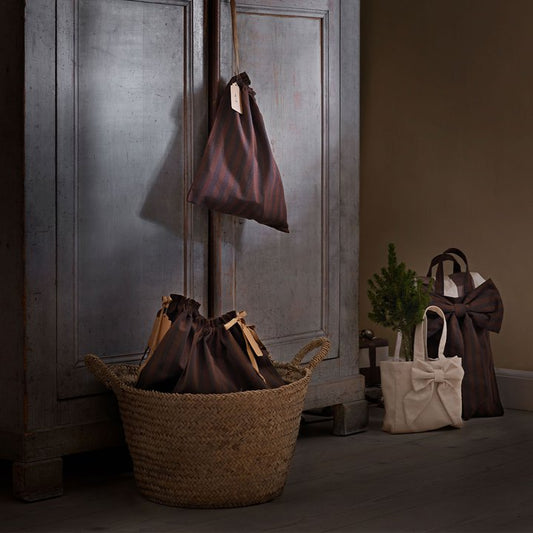 Set of 4 Brown Advent Bags