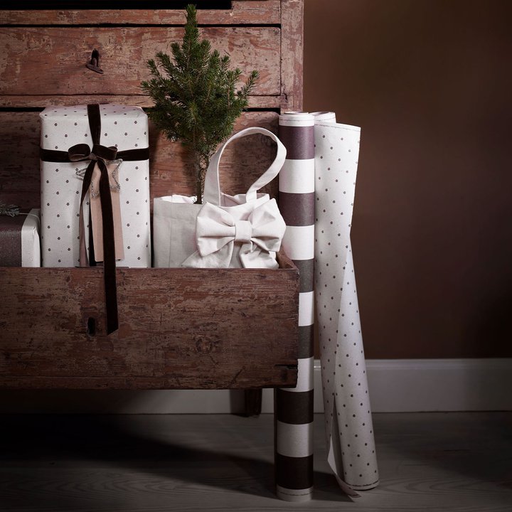Mocha Stripe Gift Wrap
