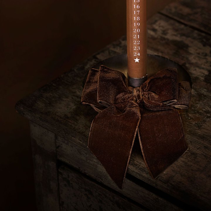 Mocha Velvet Bow