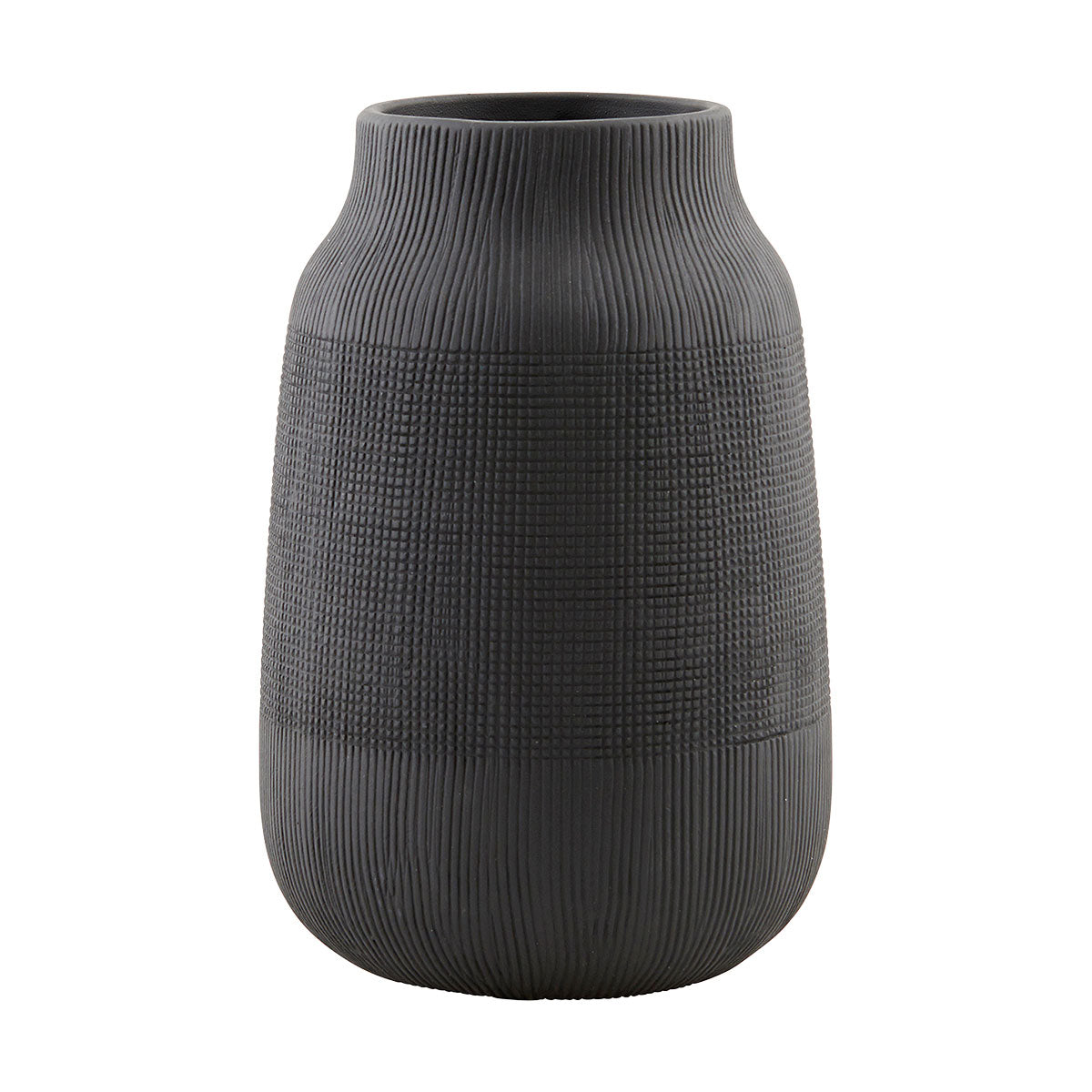 Black Groove Vase - Design Vintage