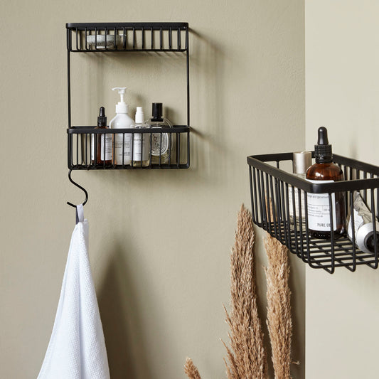 Double Shelf Bathroom Basket - Design Vintage